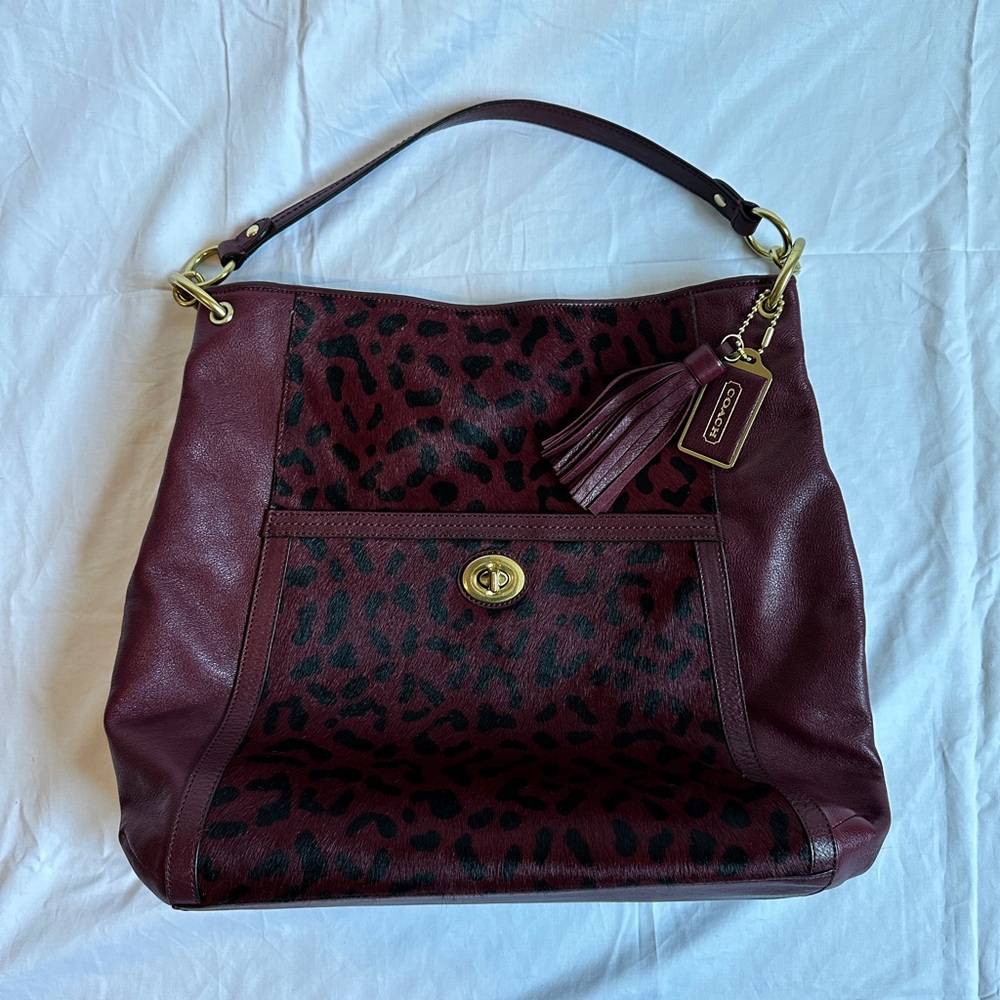 Coach Vintage Park Haircalf Turnlovk Hobo Bag